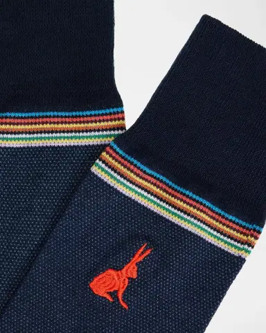 Paul Smith Ollie Embroidered Striped Crew Socks | Thumbnail 2 Paul Smith Ollie Embroidered Striped Crew Socks | Thumbnail 2