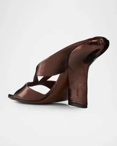 Dries Van Noten 120mm Metallic Leather Mules | Thumbnail 4 Dries Van Noten 120mm Metallic Leather Mules | Thumbnail 4