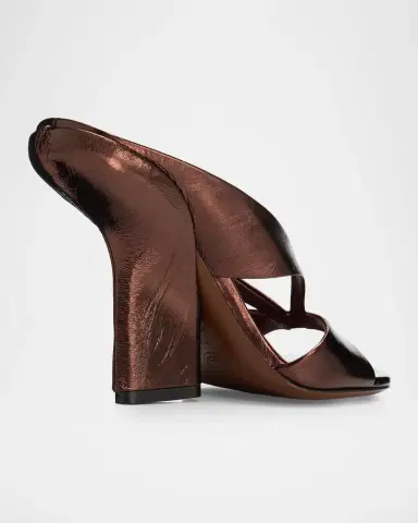 Dries Van Noten 120mm Metallic Leather Mules | Thumbnail 5 Dries Van Noten 120mm Metallic Leather Mules | Thumbnail 5