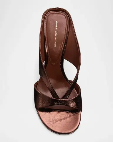 Dries Van Noten 120mm Metallic Leather Mules | Thumbnail 6 Dries Van Noten 120mm Metallic Leather Mules | Thumbnail 6