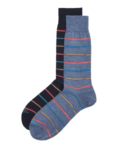 Marcoliani Mixed Striped Wool-Nylon Socks 2-Pack | Thumbnail 1 Marcoliani Mixed Striped Wool-Nylon Socks 2-Pack | Thumbnail 1