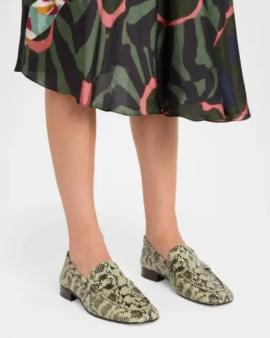 Dries Van Noten Python-Embossed Leather Penny Loafers | Thumbnail 2 Dries Van Noten Python-Embossed Leather Penny Loafers | Thumbnail 2