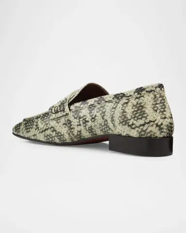 Dries Van Noten Python-Embossed Leather Penny Loafers | Thumbnail 4 Dries Van Noten Python-Embossed Leather Penny Loafers | Thumbnail 4