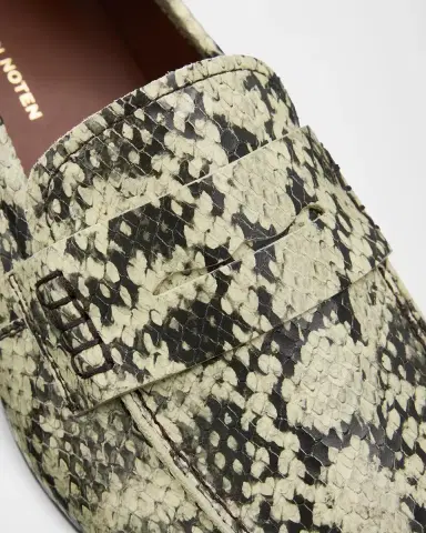 Dries Van Noten Python-Embossed Leather Penny Loafers | Thumbnail 5 Dries Van Noten Python-Embossed Leather Penny Loafers | Thumbnail 5