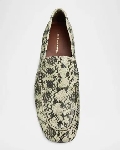 Dries Van Noten Python-Embossed Leather Penny Loafers | Thumbnail 6 Dries Van Noten Python-Embossed Leather Penny Loafers | Thumbnail 6