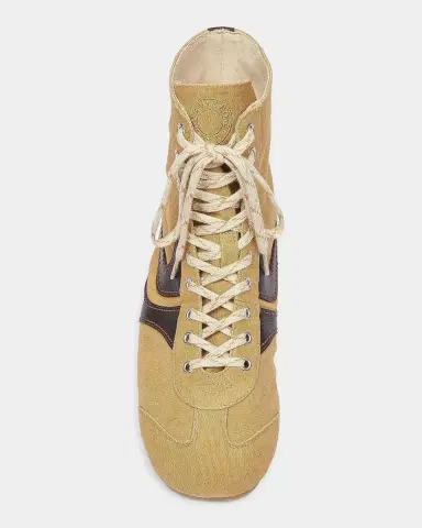 Dries Van Noten Contrast Leather-Striped High-Top Sneakers | Thumbnail 4 Dries Van Noten Contrast Leather-Striped High-Top Sneakers | Thumbnail 4