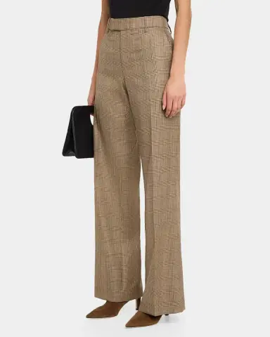 Nili Lotan Bethany Prince Of Wales Check Wool Straight-Leg Pants | Thumbnail 4 Nili Lotan Bethany Prince Of Wales Check Wool Straight-Leg Pants | Thumbnail 4