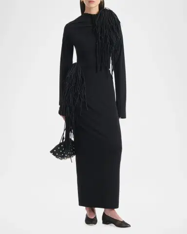 Altuzarra Garland Fringe Draped Maxi Dress | Thumbnail 2 Altuzarra Garland Fringe Draped Maxi Dress | Thumbnail 2