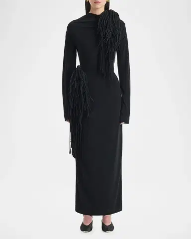 Altuzarra Garland Fringe Draped Maxi Dress | Thumbnail 4 Altuzarra Garland Fringe Draped Maxi Dress | Thumbnail 4
