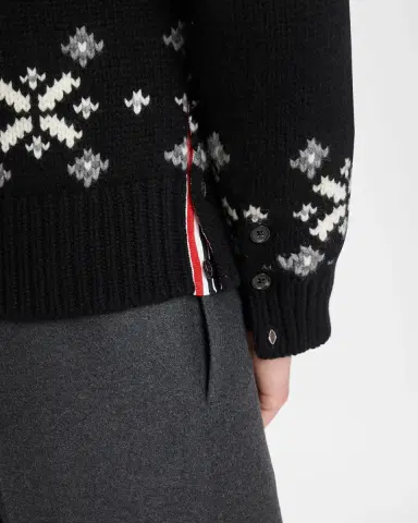 Thom Browne Men's Cashmere Shawl Collar Fair Isle Cardigan | Thumbnail 5 Thom Browne Men's Cashmere Shawl Collar Fair Isle Cardigan | Thumbnail 5