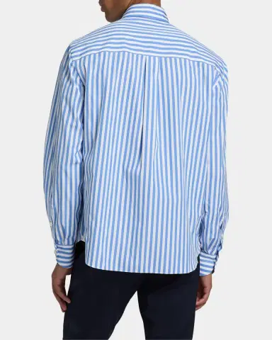 Isaia Bengal Stripe Cotton Shirt | Thumbnail 3 Isaia Bengal Stripe Cotton Shirt | Thumbnail 3