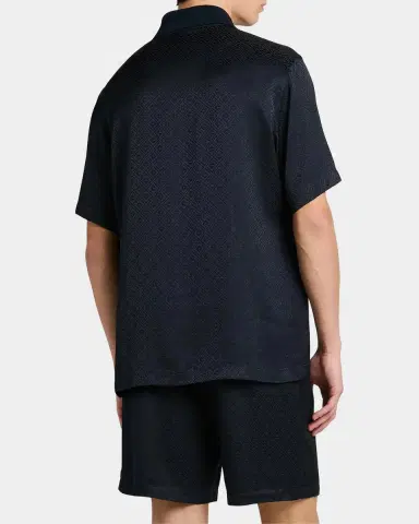 Casablanca Logo Print Knit Collar Polo Shirt | Thumbnail 3 Casablanca Logo Print Knit Collar Polo Shirt | Thumbnail 3