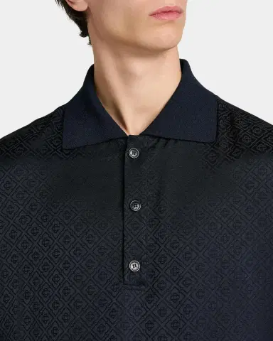 Casablanca Logo Print Knit Collar Polo Shirt | Thumbnail 5 Casablanca Logo Print Knit Collar Polo Shirt | Thumbnail 5