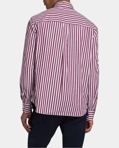Isaia Bengal Stripe Cotton Shirt | Thumbnail 3 Isaia Bengal Stripe Cotton Shirt | Thumbnail 3