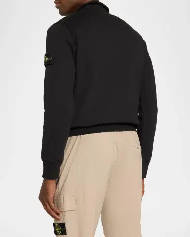Stone Island Felpa Cotton Quarter-Zip Jacket | Thumbnail 3 Stone Island Felpa Cotton Quarter-Zip Jacket | Thumbnail 3