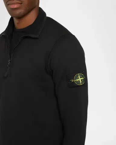 Stone Island Felpa Cotton Quarter-Zip Jacket | Thumbnail 5 Stone Island Felpa Cotton Quarter-Zip Jacket | Thumbnail 5