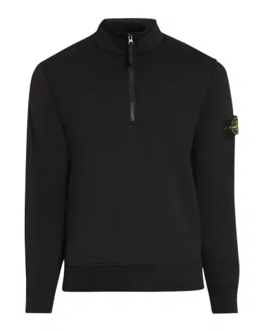 Stone Island Felpa Cotton Quarter-Zip Jacket | Thumbnail 1 Stone Island Felpa Cotton Quarter-Zip Jacket | Thumbnail 1