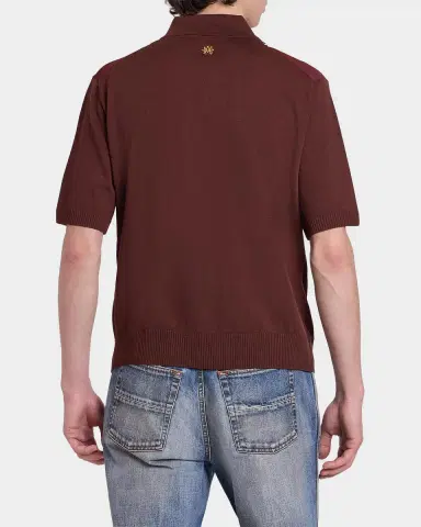 AMIRI Men's Abstract Paneled Wool-Blend Short-Sleeve Shirt | Thumbnail 3 AMIRI Men's Abstract Paneled Wool-Blend Short-Sleeve Shirt | Thumbnail 3