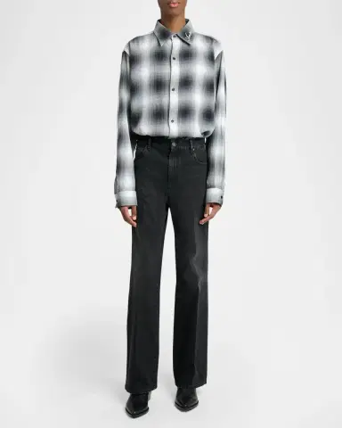 AMIRI Men's Oversized Flannel Button-Down Shirt | Thumbnail 2 AMIRI Men's Oversized Flannel Button-Down Shirt | Thumbnail 2