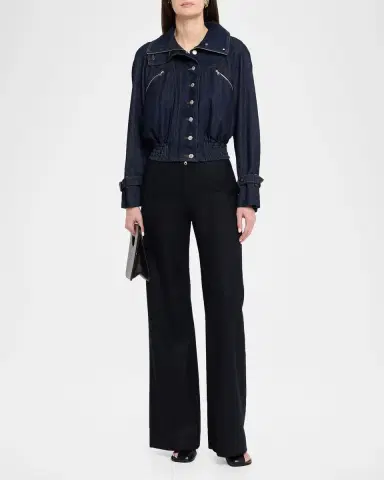 Dries Van Noten Vida Denim Aviator Jacket | Thumbnail 2 Dries Van Noten Vida Denim Aviator Jacket | Thumbnail 2