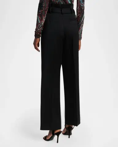 Etro Belted Wool-Blend Paperbag Trousers | Thumbnail 3 Etro Belted Wool-Blend Paperbag Trousers | Thumbnail 3