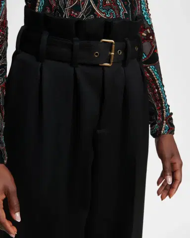 Etro Belted Wool-Blend Paperbag Trousers | Thumbnail 5 Etro Belted Wool-Blend Paperbag Trousers | Thumbnail 5