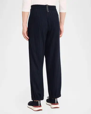 Sease Men's Brushed Jersey Wool-Cashmere Joggers | Thumbnail 3 Sease Men's Brushed Jersey Wool-Cashmere Joggers | Thumbnail 3