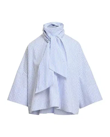 Essentiel Antwerp Kefir Tie-Neck Striped Blouse | Thumbnail 1 Essentiel Antwerp Kefir Tie-Neck Striped Blouse | Thumbnail 1