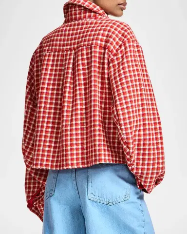 Essentiel Antwerp Check Wool-Blend Jacket with Patch Pockets | Thumbnail 3 Essentiel Antwerp Check Wool-Blend Jacket with Patch Pockets | Thumbnail 3