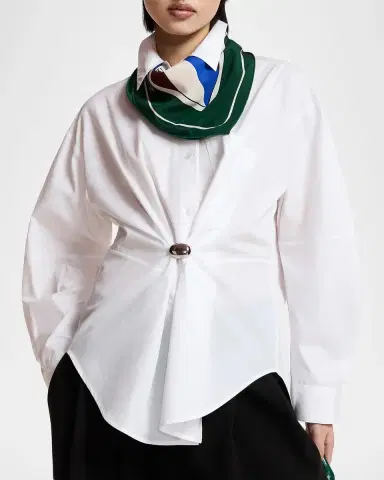 Essentiel Antwerp Kreative Oversized Button-Front Shirt | Thumbnail 4 Essentiel Antwerp Kreative Oversized Button-Front Shirt | Thumbnail 4