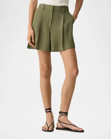 Theory Fluid Pleated Shorts | Thumbnail 4 Theory Fluid Pleated Shorts | Thumbnail 4