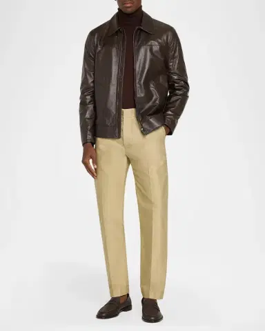 Manolo Blahnik Men's Perry Grained Leather Penny Loafers | Thumbnail 3 Manolo Blahnik Men's Perry Grained Leather Penny Loafers | Thumbnail 3