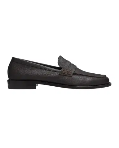 Manolo Blahnik Men's Perry Grained Leather Penny Loafers | Thumbnail 1 Manolo Blahnik Men's Perry Grained Leather Penny Loafers | Thumbnail 1