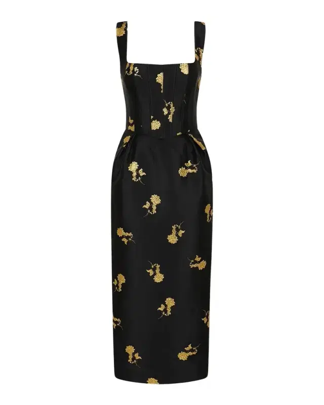 Mariya Floral Jacquard Midi Dress Mariya Floral Jacquard Midi Dress
