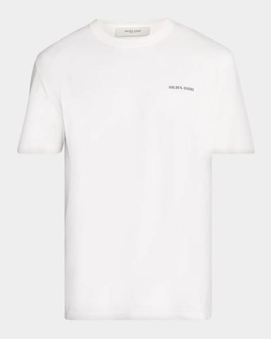 Golden Goose Men's Logo-Embroidered Crewneck T-Shirt | Thumbnail 1 Golden Goose Men's Logo-Embroidered Crewneck T-Shirt | Thumbnail 1