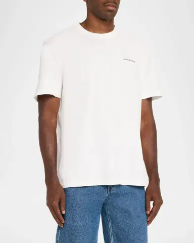 Golden Goose Men's Logo-Embroidered Crewneck T-Shirt | Thumbnail 4 Golden Goose Men's Logo-Embroidered Crewneck T-Shirt | Thumbnail 4