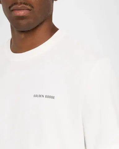 Golden Goose Men's Logo-Embroidered Crewneck T-Shirt | Thumbnail 5 Golden Goose Men's Logo-Embroidered Crewneck T-Shirt | Thumbnail 5