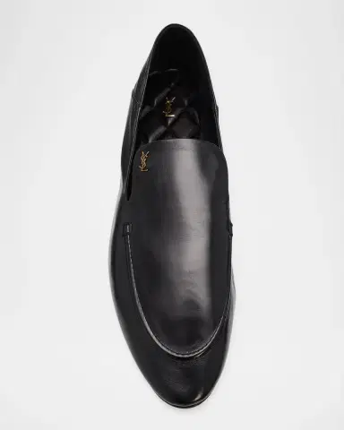 Saint Laurent Men's YSL Leather Collapsible-Heel Loafers | Thumbnail 6 Saint Laurent Men's YSL Leather Collapsible-Heel Loafers | Thumbnail 6