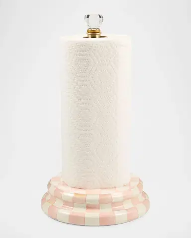 MacKenzie-Childs Rosy Check Paper Towel Holder | Thumbnail 2 MacKenzie-Childs Rosy Check Paper Towel Holder | Thumbnail 2