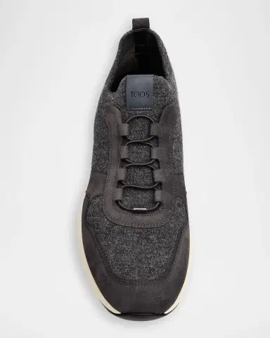 Tod's Men's Calzino Suede and Textile Elastic Drawstring Sneakers | Thumbnail 6 Tod's Men's Calzino Suede and Textile Elastic Drawstring Sneakers | Thumbnail 6