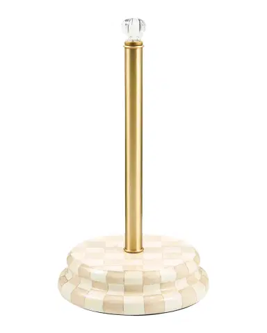 MacKenzie-Childs Mocha Check Paper Towel Holder | Thumbnail 3 MacKenzie-Childs Mocha Check Paper Towel Holder | Thumbnail 3