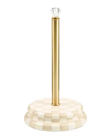MacKenzie-Childs Mocha Check Paper Towel Holder | Thumbnail 1 MacKenzie-Childs Mocha Check Paper Towel Holder | Thumbnail 1