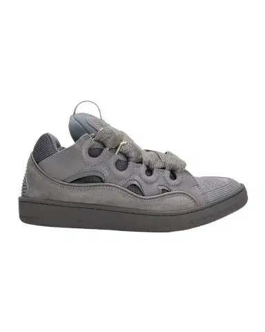 Lanvin Men's Curb Tonal Suede and Mesh Sneakers | Thumbnail 1 Lanvin Men's Curb Tonal Suede and Mesh Sneakers | Thumbnail 1