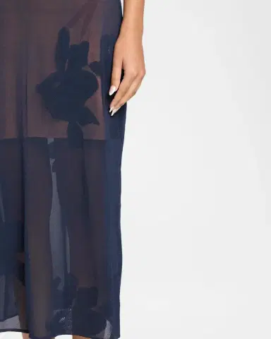 Jason Wu Collection Sleeveless Floral Sheer Knit Backless Midi Dress | Thumbnail 5 Jason Wu Collection Sleeveless Floral Sheer Knit Backless Midi Dress | Thumbnail 5