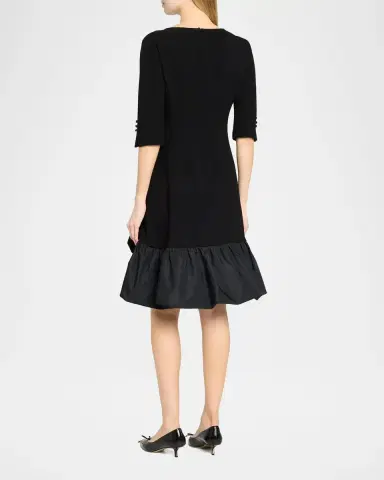 Rickie Freeman for Teri Jon Taffeta Bubble-Hem Crepe Mini Dress | Thumbnail 3 Rickie Freeman for Teri Jon Taffeta Bubble-Hem Crepe Mini Dress | Thumbnail 3
