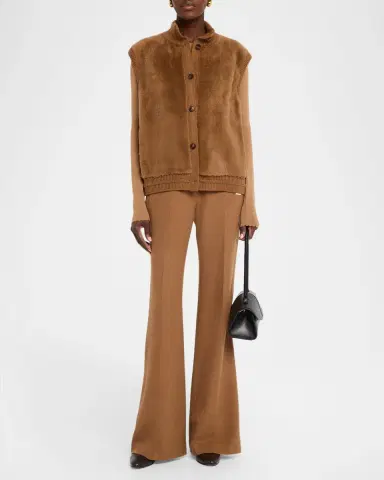 Lafayette 148 New York Button-Front Shearling Vest | Thumbnail 2 Lafayette 148 New York Button-Front Shearling Vest | Thumbnail 2