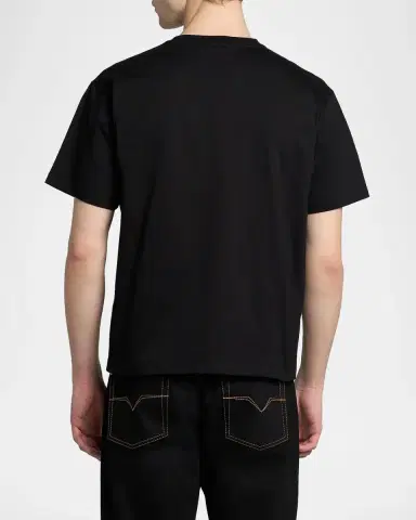 Versace Men's Cotton Graphic Logo Crewneck T-Shirt | Thumbnail 3 Versace Men's Cotton Graphic Logo Crewneck T-Shirt | Thumbnail 3