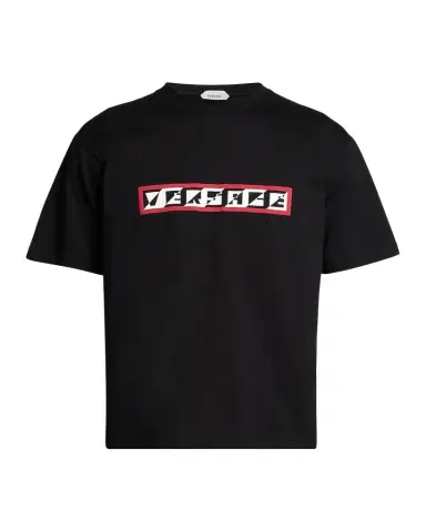 Versace Men's Cotton Graphic Logo Crewneck T-Shirt | Thumbnail 1 Versace Men's Cotton Graphic Logo Crewneck T-Shirt | Thumbnail 1