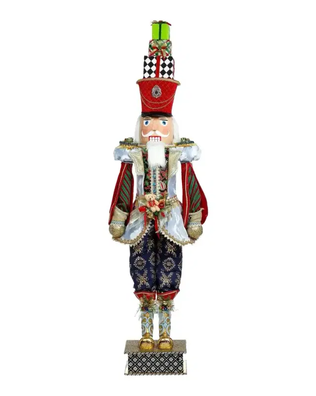 Large Nutcracker with Present, 58.5" Large Nutcracker with Present, 58.5"