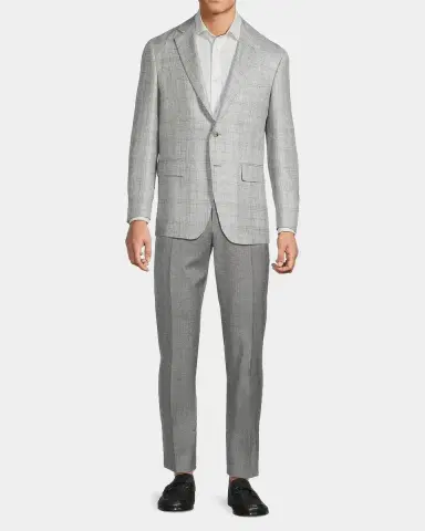 Canali Men's Wool Plaid Single-Breasted Sport Coat | Thumbnail 2 Canali Men's Wool Plaid Single-Breasted Sport Coat | Thumbnail 2